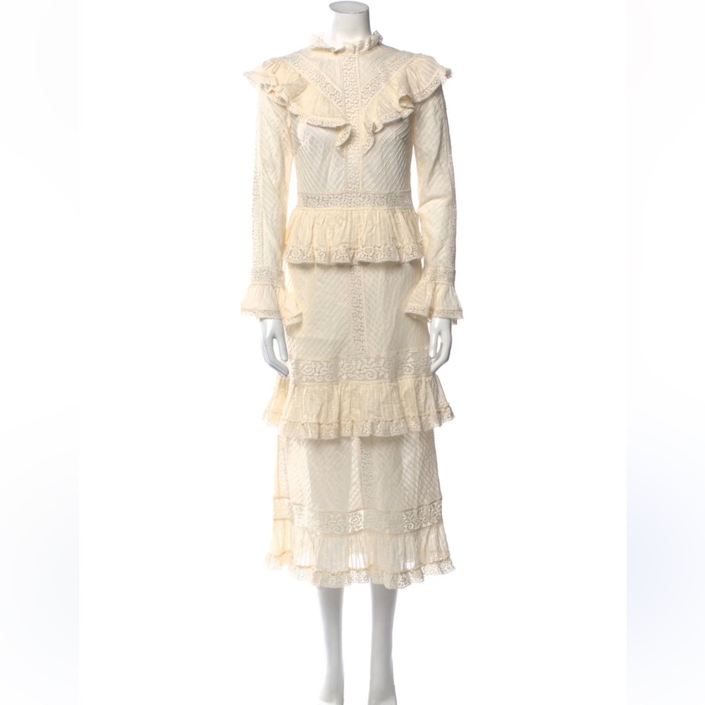 Zimmermann Cream Midi Dress zimmermann size 0